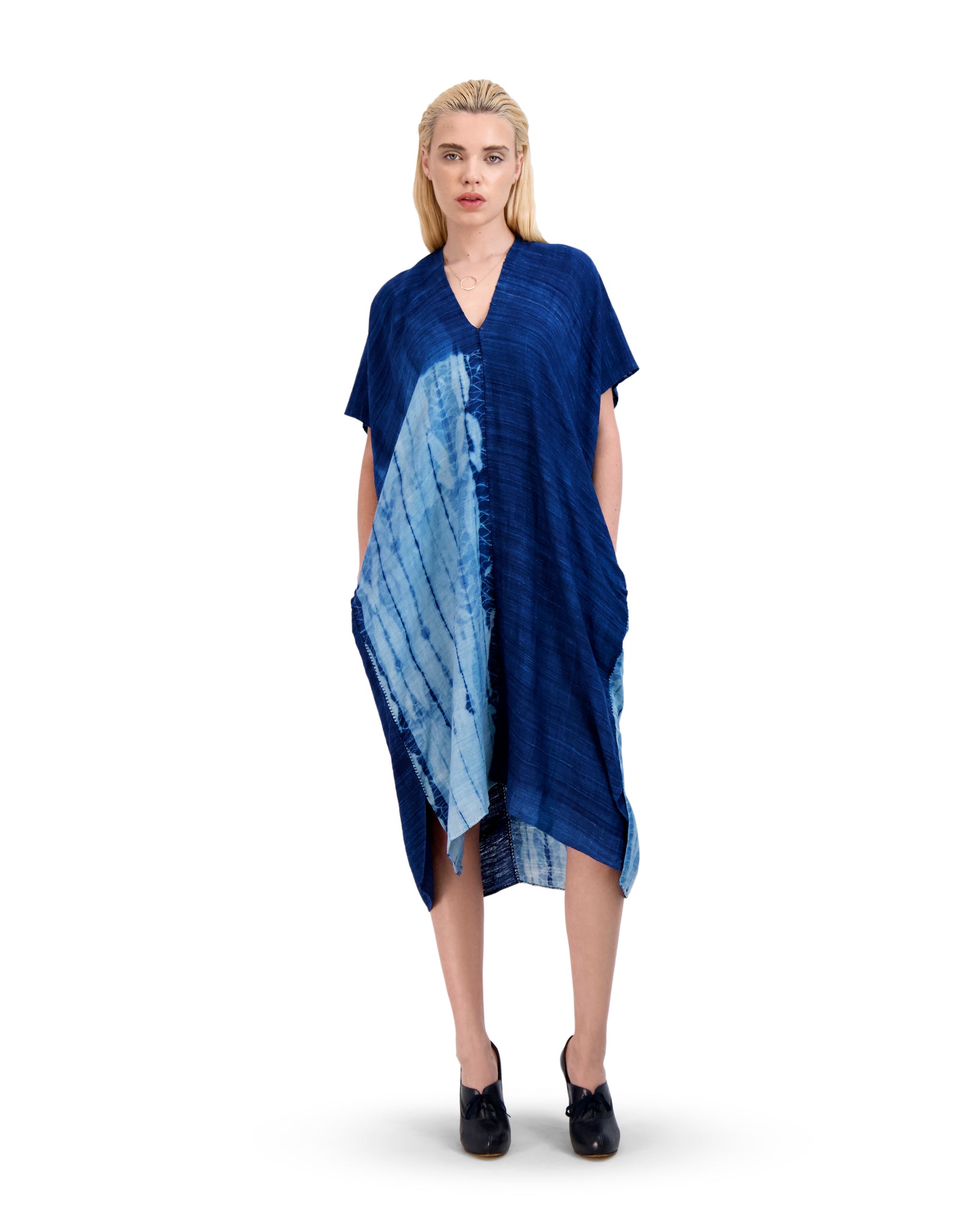 Silk Huipil with Indigo Paola Hernandez Silk Huipil with Indigo Paola Hernandez