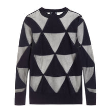 Navy Triangle Intarsia Sweater