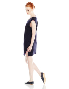 Navy and Magenta Knitted Dress