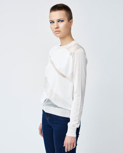 White Intarsia Sweater