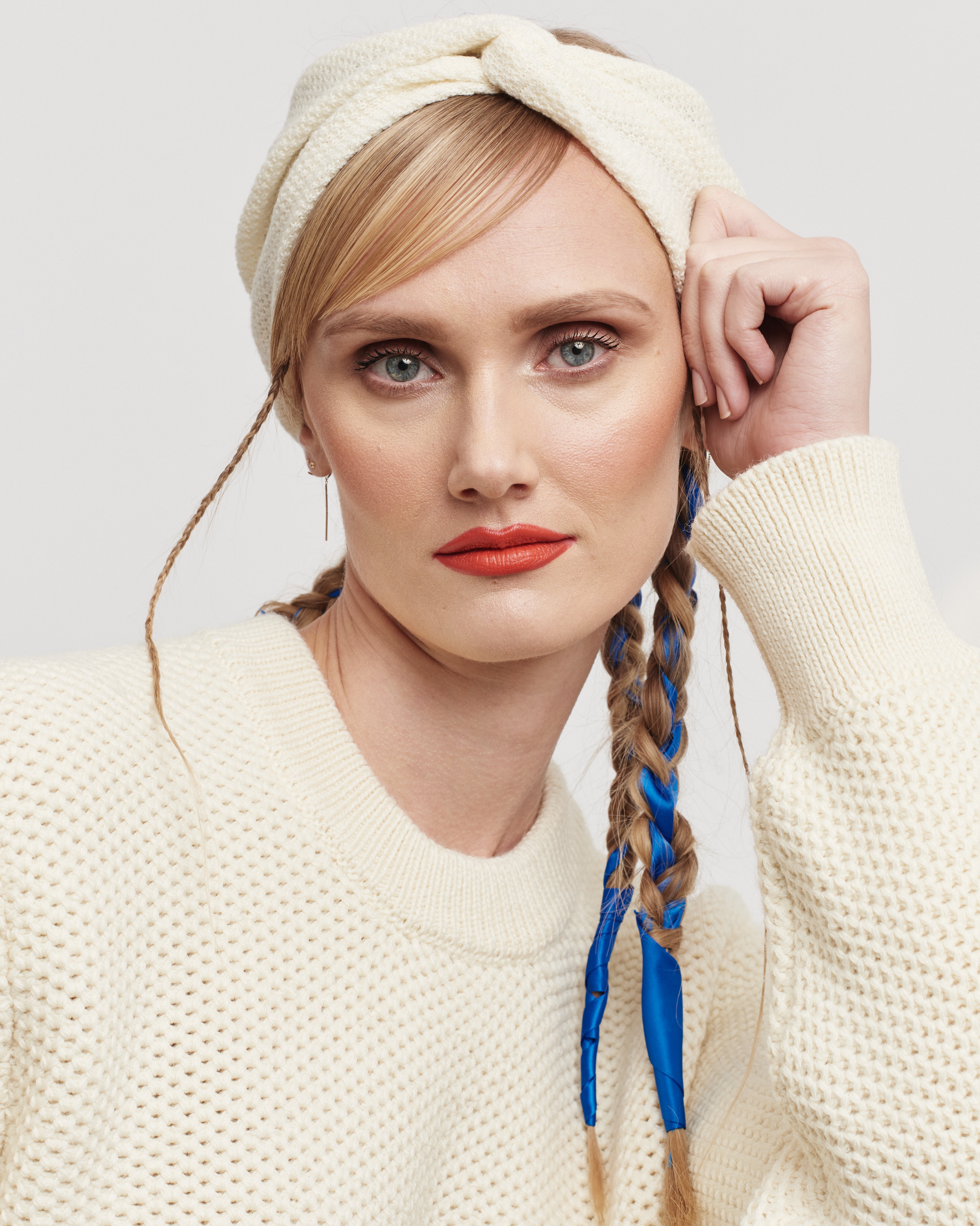★SCULPTOR★ Eyelet Knit Hairband Ivory SC25S615IV MUSINSA | SCULPTOR Eyelet Knit Hairband Ivory